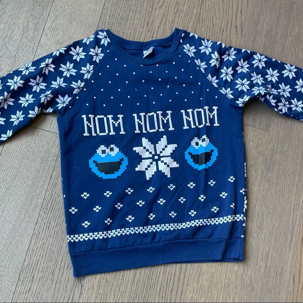 Cookie Monster Ugly Sweater Sesame Street XS